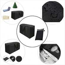 Garden Cushion Storage Bag 122 X 39 X 55 Cm | Waterproof And Splash-Resistant Protective Cover For Garden And Patio Cushions - Black - View 5