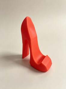 Creative Red High Heel Phone Stand, 3D Printed, Perfect For Decorating Desk Or Bedside Table. It's A Valentine's Day Or Easter Phone Stand Decoration, Office Desk Decor, Gift Decoration. - High Heel - View 17