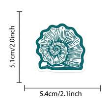 50pcs Ocean Aesthetic Stickers, Marine Life Doodle Labels, Beach Vacation Stickers, Blue Aesthetic Decor, Waterproof Vinyl Stickers For Water Bottles, Computers, Laptops, Phones, Luggage, Notebooks, Refrigerators - Multicolor - View 8