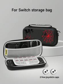 1pc Black Thorn Spider Pattern Protective Case For Switch2 (2025) Game Console, Storage Bag Game Console Accessories, Compatible With Switch2/Switch OLED/Switch Ns Protective Case, Storage Bag, Card Slot Dock Shell, Game Card Case, Protect Your Console, Best Halloween Gift - Multicolor - View 15