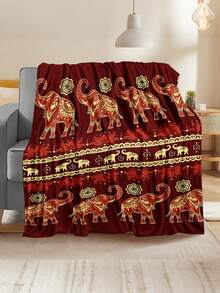 1pc Modern Minimalist Soft Comfortable Blanket, Animal Floral Pattern, Multi-Purpose Throw For Sofa, Bed, Outdoor Camping, Leisure, Suitable For Home, Picnic, Travel, All Seasons, Gift For Family And Friends - Multicolor - View 3