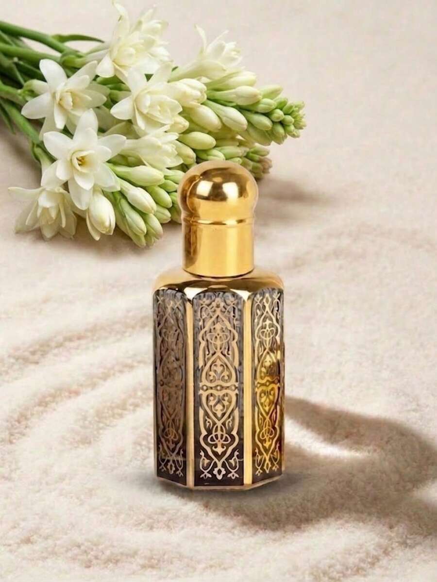 Roxelis 1pc Arabic Style Air Freshener - Fragrance Air Freshener - Long-Lasting Scent, Birthday/Valentine's Day/Party Gift For Women - Red & Gold Gradient Bottle Luxury Fragrance, Exquisite Design, High-End Fragrance, Gift For Friends And Loved Ones - A - View 1