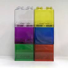 Building Block Shaped Acrylic Transparent Coin Bank, Coin & Sundries Storage Jar, Home Decor, Holiday Gift, Birthday Gift - Multicolor - View 4