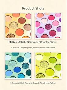 beauty glazed Pretty All Set Eyeshadow Palette Gift Set, Professional Makeup Kit With Matte & Shimmer Eyeshadows, Highlighter, Blush, Ideal For Valentine's Day And Holidays - Multicolor - View 7