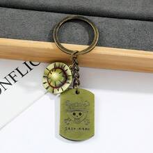 1個 One Piece 動漫鑰匙圈 路飛 索隆 金屬琺瑯鑰匙環 卡通角色吊飾 背包配件 動漫迷禮物 - 彩色 - 查看 11