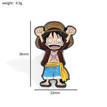 One Piece Q版動漫角色琺瑯領針路飛 索隆 山治 喬巴 羅賓 布魯克 胸章 徽章 背包裝飾 粉絲禮物 - 彩色 - 查看 23
