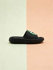Children's Slippers, Big Kids Soft Sole Non-Slip Casual One-Strap Slides, Indoor Outdoor Bathroom Slippers, High Quality EVA - Black - View 4