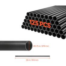 125 Pack Deck Balusters, 32 In Aluminum Railing Spindles, 3/4 In Diameter Hollow Round Metal Decking Stair Balusters With Connectors, Screws, For Deck, Porch & Staircase Railing Fence, Black - 36 Inches - View 10