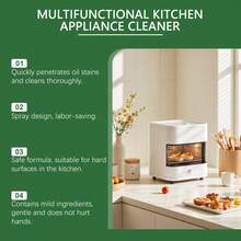 Limpieza multifuncional para electrodomésticos de cocina, fórmula a base de enzimas, suave y segura, elimina grasa y suciedad, para microondas, horno y nevera, penetra rápidamente, disuelve grasa y suciedad tenaz, 100 ml - Líquido - Ver 6