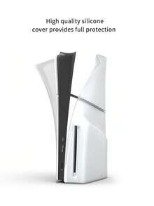 Compatible With PlayStation 5 Slim Disc Edition Console, 2-Piece Split Protective Cover, Dust-Proof, Scratch-Resistant, Waterproof, Skin-Friendly Soft Silicone, Easy Installation And Storage - View 9