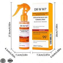 WWP Kojic Acid Turmeric 亮白噴霧 120mL 身體去角質保濕噴霧,適用於日常身體肌膚護理 - 薑黃曲酸 - 查看 7