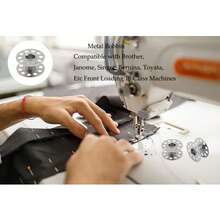 EDCUEBE7 5-10/20/30pcs Industrial Sewing Machine Bobbins With Hole Iron Spindle Core, Durable Aluminum Bobbins With Grooves, Clothing Machinery Sewing Accessories, Suitable For Bernina Brother Riccar Baby Lock Pfaff 1200 Sewing Machines #55623S #SA159#H12413002 (Random Scissor Color) - With Holes - View 8