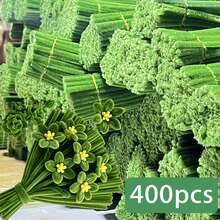 400 Pipe Cleaners& Video Tutorial - Ultimate Chenille Stem Craft Kit | DIY Bundle For Flowers & Creative Projects, Perfect For Parties, DIY Activities,Handmade Craft Gift For Valentine's Day, Christmas - Solid Color - View 6