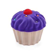 1 Pc Exquisite Cake Velvet Jewelry Box Shiny Crystal Ring Container Wedding Ring Boxes For Earrings Necklace Bracelet Display Gift Box Holder - Multicolor - View 8