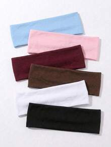 6pcs/Set Headbands For Women Women's Bohemian Style Non-Slip Headbands,Suitable For Yoga,Running,Workout And Washing Face,Hair Accessories For Women - Multicolor - View 2