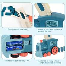 Kids' Domino Train Toy Vehicle Set - Blue - View 10