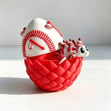 Cute Adorable 3D Printed Baseball Dragon Egg Model Set Plastic Toy Figurine Desktop Decor Sculpture Ornament Holiday Gift - Multicolor - View 5