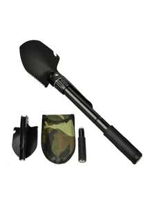 Multifunctional Folding Shovel, Camping Gear, Portable Car Tool, Garden Trowel, Outdoor Survival Tool, 4-In-1 Outdoor Survival And Camping Tool With Saw And Bottle Opener - Multicolor - View 7