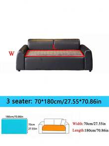 1pc Thickened Plush Striped Sofa Cushion, Machine Washable & Hand Washable, Scratch-Resistant, Pet-Friendly, Soft & Delicate Texture, Furniture Protector Cover For Living Room & Bedroom, Suitable For 1-Seater, 2-Seater, 3-Seater, 4-Seater Sofas - Brown - View 12
