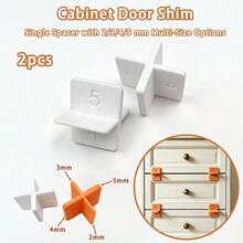 2pcs/4pcs 4-In-1 Drawer Spacers (One Spacer Set Includes 2/3/4/5mm Spacers); Cabinet Door Spacers Drawer Sealing Strips; Cabinet Door Sealing Strips; Wood Board Connection Angle Sealing Strips, Suitable For Various Commonly Used Boards. - A - View 7