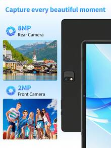Relndoo 2026 New Android Tablet With Protective Case, 10-Inch Android 16 Tablet, 2-In-1 Tablet, RK3562 Quad-Core 2.0GHz, 6GB RAM+128GB ROM, 2MP+8MP Dual Camera, 1280*800px HD Touchscreen, 6000mAh Battery, 802.11n WiFi 2.4G/5G Wireless, Pad (Adapter Not Included) - Tablet Only - View 6