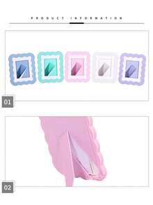 Wavy Scallop Edge Pastel 3 Inch Photo Frame, Desktop Tabletop Display Holder For Instax Mini Photocard, Cute Ins Style Desk Decor - View 5