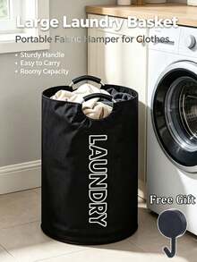 Dirty Laundry Basket Storage Basket Large Capacity Soft Handle Dirty Clothes Storage Basket Foldable Storage Bucket Suitable For Bedroom Laundry Room Home Sundries Storage, Laundry Baskets - Multicolor - View 12