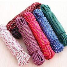 4pcs Reflective Tent Guy Ropes (Random Color), 10m/393.7in, Camping Tent Windproof Rope With Reflective Dots, Heavy Duty Nylon Tent Guide Rope, Suitable For Camping, Hiking, Backpacking, Outdoor Awning/Tarp Fixing Rope Accessories, Used For Fixing And Dragging Items, Indoor/Outdoor Clothesline - Multicolor - View 6