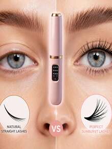 Heated Electric Eyelash Curler – LCD Display, 3 Temperature Settings, USB Rechargeable 300mAh Battery. Fast And Gentle Curling, Long-Lasting Hold All Day – Lightweight And Portable, Suitable For Home Or Daily On-The-Go Use. - Multicolor - View 6