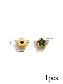 1pc Stainless Steel Star, Round And Square Double Hole Connector, Suitable For Necklace And Bracelet - DIY Jewelry Making Accessories - Connector - View 23