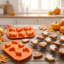 1 buah Cetakan Silikon Tengkorak Gaya Halloween, Cetakan DIY untuk Membuat Cokelat, Permen, Es Krim, dan Puding, Digunakan untuk Dekorasi Kue Pesta Halloween yang Menyeramkan, Alat Pembuat Makanan Penutup - MultiWarna - View 5