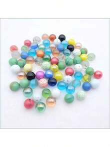 20pcs/60pcs Colorful Glass Marbles, Rolling Ball Game Marbles, Independent Game Toys And Stress Relief Toys, Fish Tank Vase Decoration (Random Color Style) - Multicolor - View 6