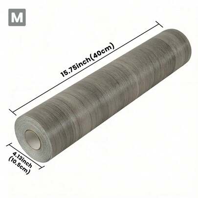 1 Roll Wood Grain Floor Stickers, 40cm X 300cm Peel-And-Stick Vinyl Film, 1.5mm Thick Self-Adhesive Wallpaper For Kitchen, Bathroom & Bedroom Floors