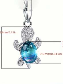 1 Set Turtle Necklace And Earrings, Fashionable And Cute Style, Suitable For Kids Various Banquets And Dinner Events - Set - View 4
