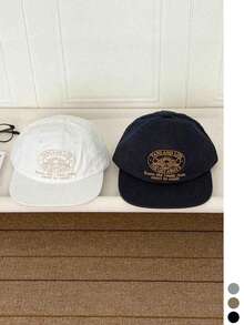 1件復古格紋字母刺繡軟頂5片式鴨舌帽，薄款寬平帽簷嘻哈遮陽帽，字母刺繡軟頂復古平帽簷棒球帽，女款春夏薄款大帽簷防曬5片帽，街頭平帽簷嘻哈棒球帽，格紋棒球帽，美英學院風，男女通用大頭圍防曬運動鴨舌帽 - 字母日出 - 查看 2