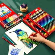 SKYGLORY, Colored Pencil,Oil-Based Colored Pencil Set, Oil-Based Colored Pencils, 36/48/72/100 Colors,Packaging Style Shipped At Random - Rectangle - View 2