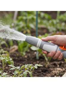 Adjustable Garden Hose Spray Nozzle With Flow Control Valve, Straight Watering Sprayer With TPR Non Slip Grip And Quick Connector Nipple, Adjustable Water Pattern From Focused Stream To Fine Mist Ideal For Garden, Lawn And Plant Watering - View 5
