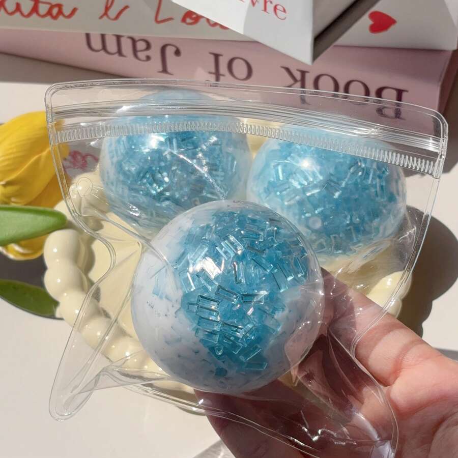 1 buah Bola Latihan Tangan Blue Glacier, Mainan Sensorik Pantulan Lambat, Cocok untuk Anak-anak dan Dewasa, Membantu Pelepasan Emosi dan Peningkatan Perhatian, Bola Genggaman Tangan dengan Tekanan Lembut, Mainan Lembut yang Dapat Diregangkan, Cocok untuk Anak-anak, Remaja, dan Dewasa - Biru - View 1