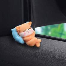 1/3pcs Cute Sleeping Animal Car Decor, Creative Resin Crafts, Adorable Panda, Rabbit, Pig Animal Shapes, Healing Style Decor, Fun Stress Relief Car Accessories, Suitable For Car Dashboard, Window, Rearview Mirror, Desk, Indoor Home Decor, Back To School, Holiday Gifts - Sleeping Animal - View 11
