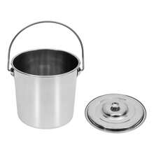 Virellio 12 Liters Stainless Steel Bucket With Lid Anti-Slip Grooves Even Base For Kitchen, Industry, Catering, Home Use - View 9