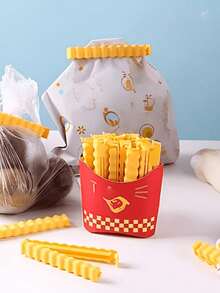 Creative French Fries Seal Clips (24/12/1pc), Reusable Food Preservation Clips, Plastic Bag Seal Clips, Snack Clips Sealer, With Magnetic Back For Easy Attachment To Refrigerator, Travel Essential, Kitchen Storage, Christmas Decoration - Multicolor - View 9