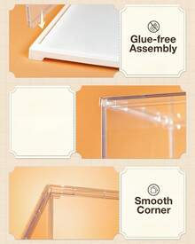 Transparent Acrylic Display Case With Dust Protection | Stackable Display Box For Figures, Books, 3D Puzzles & Miniature House Kits 25x24.9x31cm - 1PC - View 5