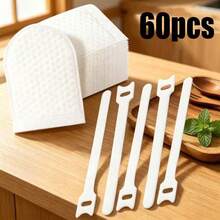 60pcs Faucet Filter Bags (Includes 50 Filter Cartridges And 10 Fixing Straps) Kitchen Drain Filter Mesh High Efficiency Pre-Filtration Intercepts Rust, Sediment And Impurities Practical Water Purification Accessory - Style a - View 2