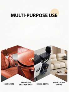 1 pieza Parche autoadhesivo de cuero sintético para reparación - Multiusos para sofá, asiento de coche, bolso, reparación de arañazos y desgarros - Cuero sintético duradero, fácil de aplicar sin herramientas, adecuado para sofá, fundas de asiento de coche, diseño sin costuras, fácil de parchear - Varios estilos y colores - Ver 6
