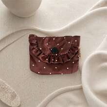 Ruffle Flap Coin Purse, Polka Dot Bow Card Holder, Travel Portable Earphone & Lipstick Storage Bag - Multicolor - View 16