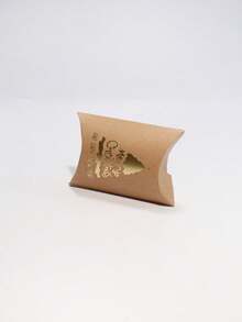 5pcs Festive Christmas And New Year Favor Boxes, Elegant Curved Pillow Packaging With Metallic Gold Lettering, Easy Assembly Small Gift Boxes For Winter Parties, Family Celebrations, Table Decorations And Seasonal Surprise Gifts - 9.2 X 6 X 2.5 cm - View 15