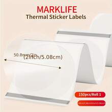 Transparent Round Labels For P50/P50S/X2 Printers, 30/50Mm, Paper Material, Compatible With MARKLIFE Label Printer, Suitable For Gift Label, Message Label, Item Management - View 3