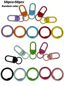 Handmade DIY Spring Clasp, Suitable For Jewelry Making And Bags, Colorful Candy Spring Clasp, Keychain Ring, Doll Clothes Clasp, Bag Fastener - Multicolor - View 11