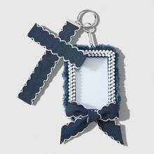 1 pieza Ins Vintage Exquisito de Moda Versátil Minimalista Altamente Atractivo Multicolor Perla Falsa Strass Denim Estrella Corazón Lazo DIY Llavero Colgante de Bolso Adecuado para Mujeres Niñas Uso Diario Regalo de Vacaciones - Multicolor - Ver 12