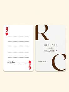 Personalized Custom Wedding Playing Cards Set (54pcs), Playing Card Family, Custom Text Gift For Wedding Guest Book Playing Cards, Reception Table Favors And Personalized Wedding Keepsakes, Personalized Wedding Playing Card Gift - Multicolor 1 - View 10